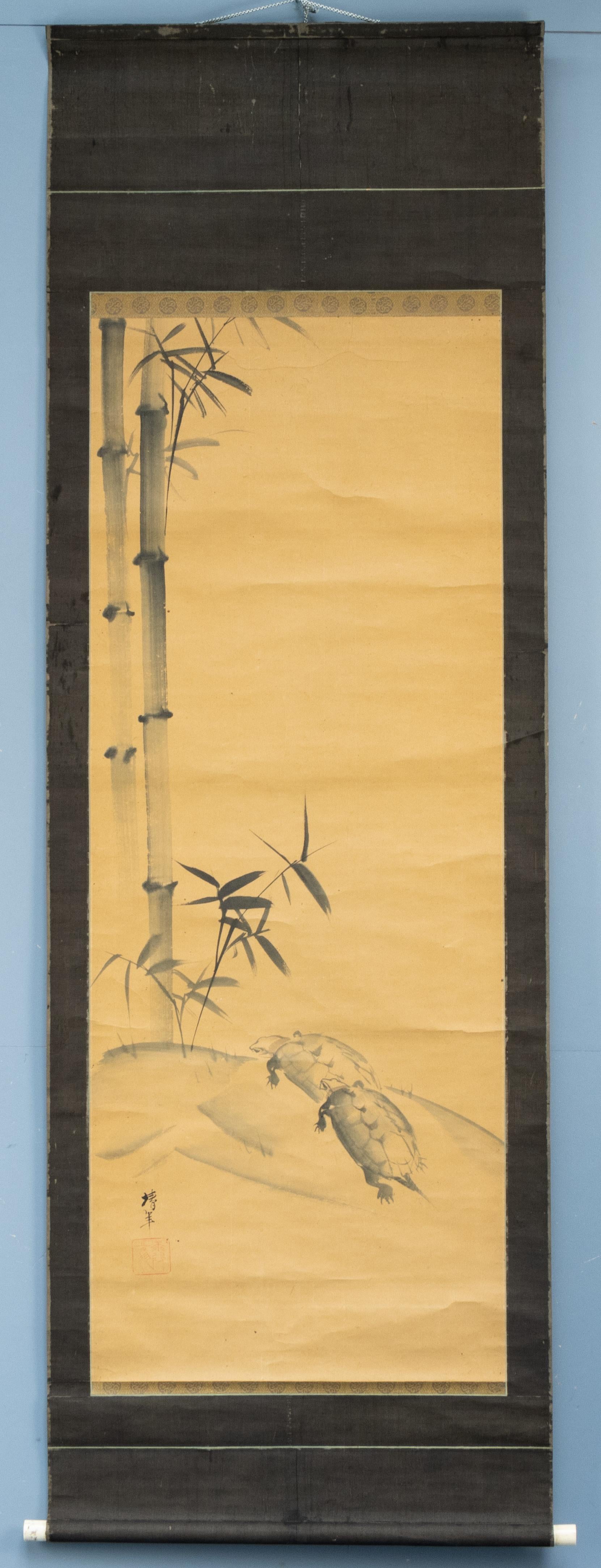 19th Century Japanese Edo Period Painting Scroll Ônishi Chinnen '1792 - 1851'  Artist Signed For Sale