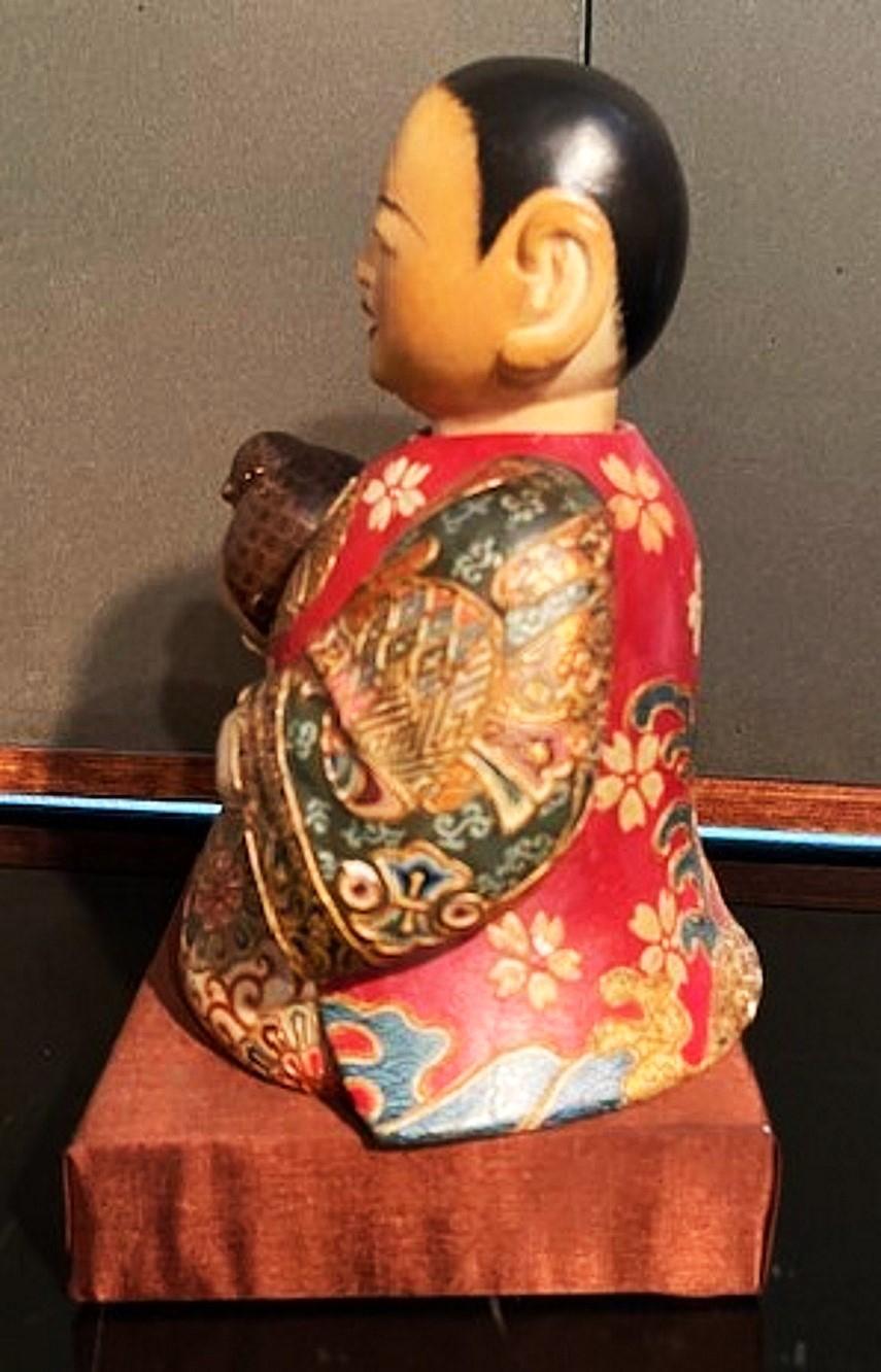 Saga Ningyo giapponese del periodo Edo, 1850 ca. 1850

DIMENSIONI
Altezza: 9.5 pollici
Larghezza: 6 pollici
Profondità: 5 pollici
