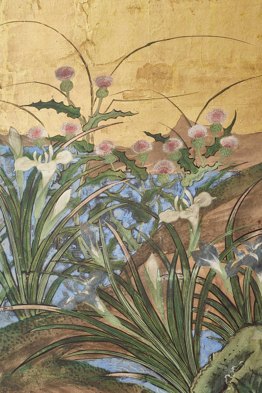 Japanese Edo Period Six-Panel Screen Summer Landscape 6