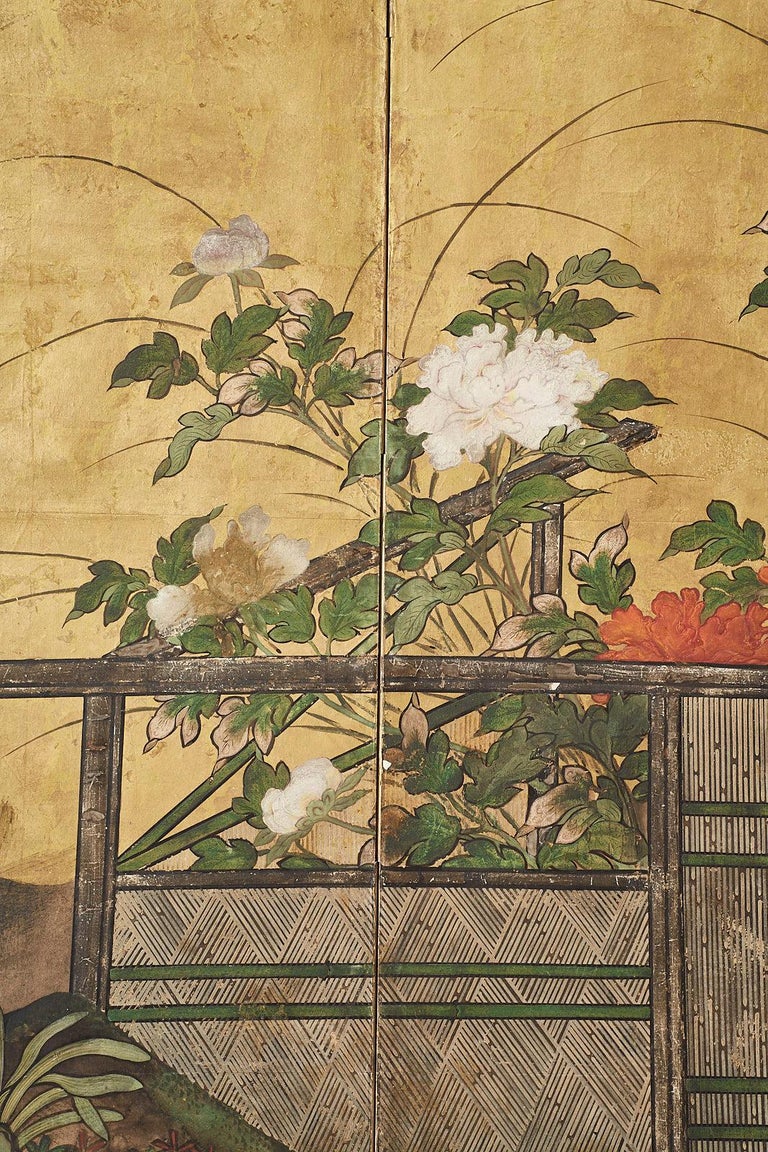 Japanese Edo Period Six Panel Screen Summer Landscape At 1stdibs 