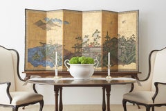 Japanese Edo Period Six-Panel Screen Summer Landscape
