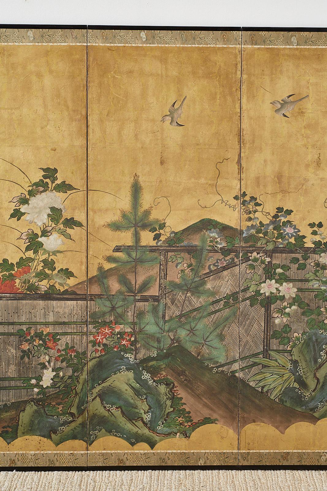 Japanese Edo Period Six-Panel Screen Summer Landscape 1