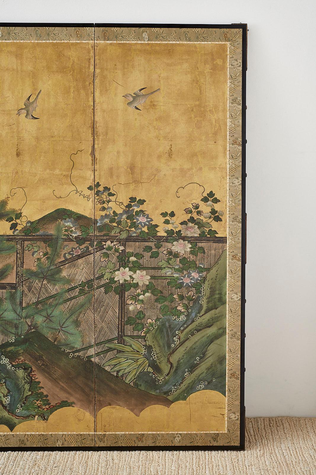 Japanese Edo Period Six-Panel Screen Summer Landscape 2