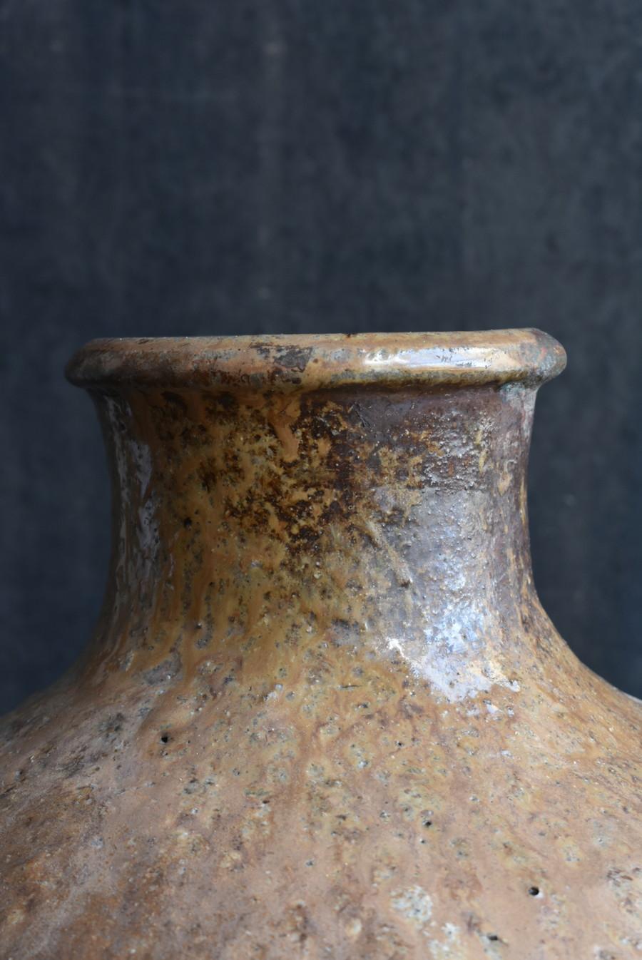 Japanese Edo period vase/17th to 19th century/Antique vase/Natural glaze 5