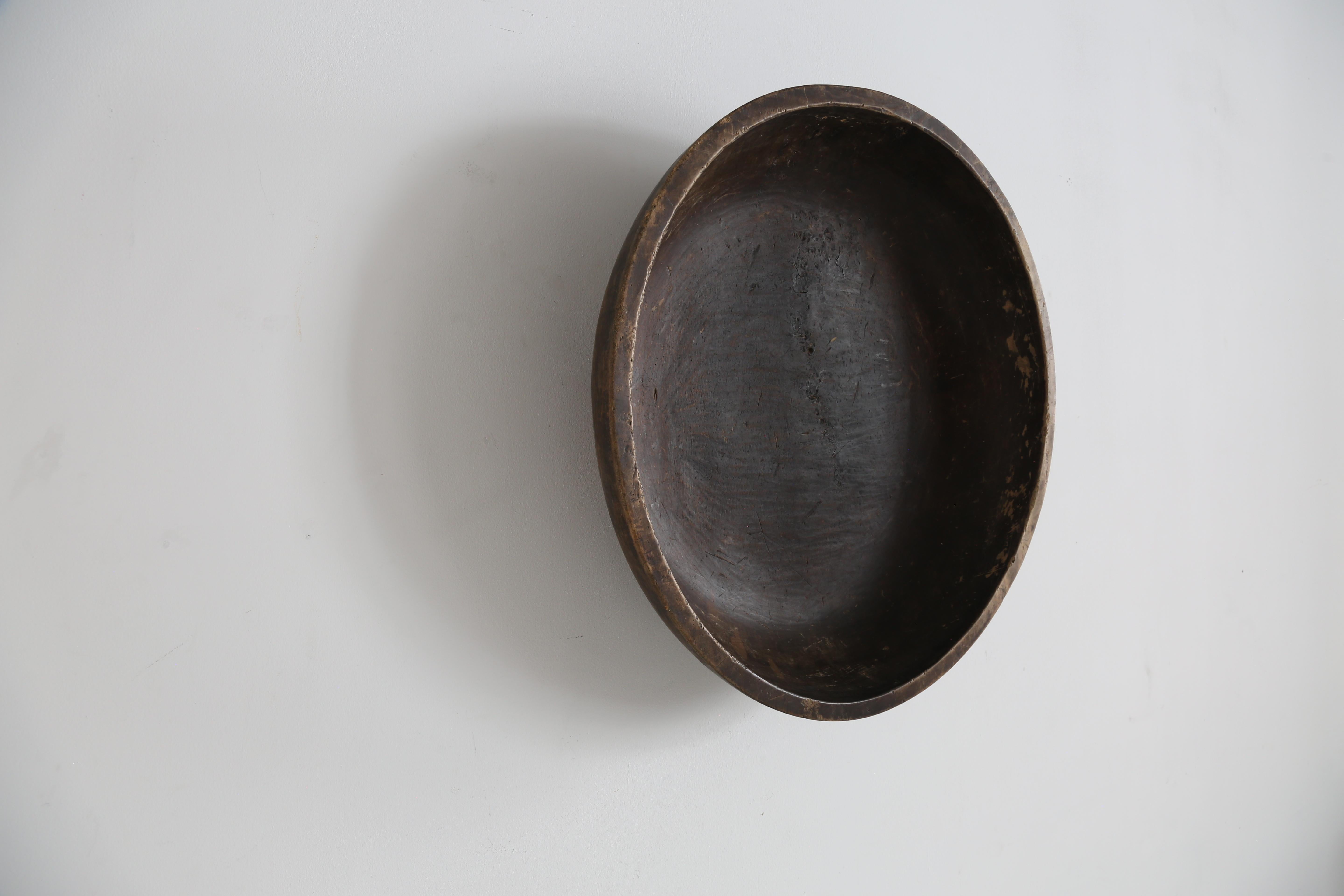 Mid-19th Century Japanese Edo period Wabi Sabi Dug Out Preparation Bowl.  For Sale