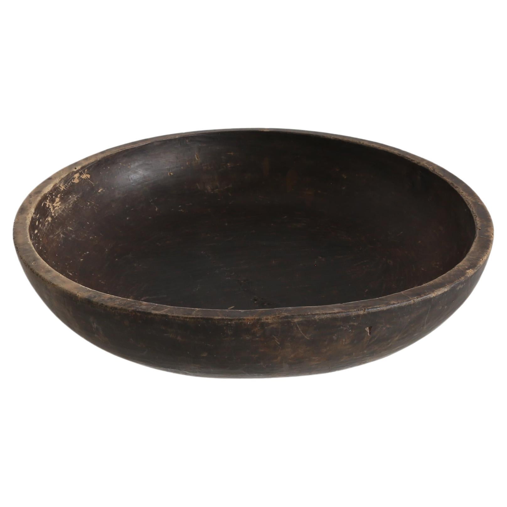 Japanese Edo period Wabi Sabi Dug Out Preparation Bowl. 