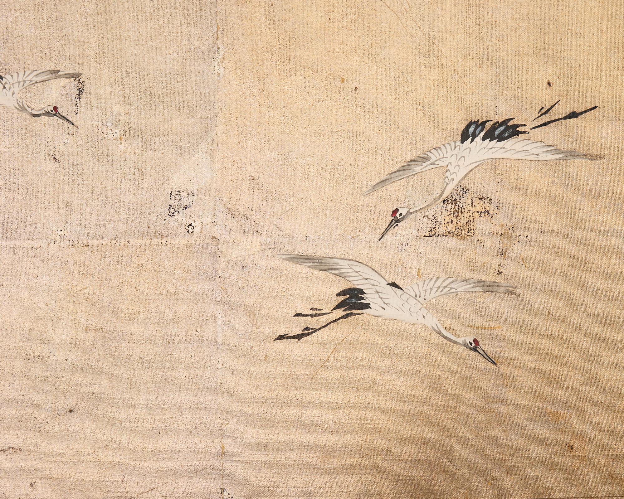 Japanese Edo Screen Kano School Isle of Immortals in vendita 7