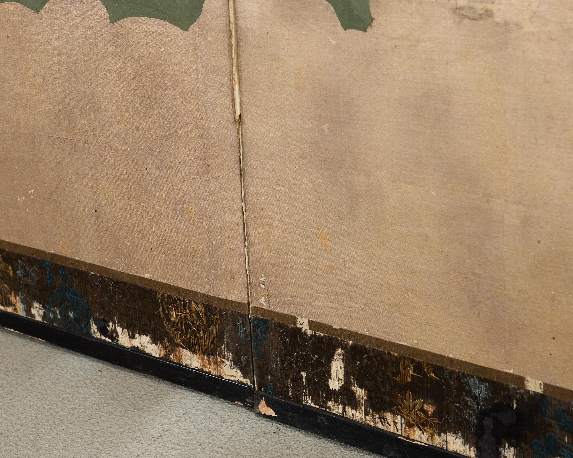 Japanese Edo Screen Kano School Isle of Immortals in vendita 11