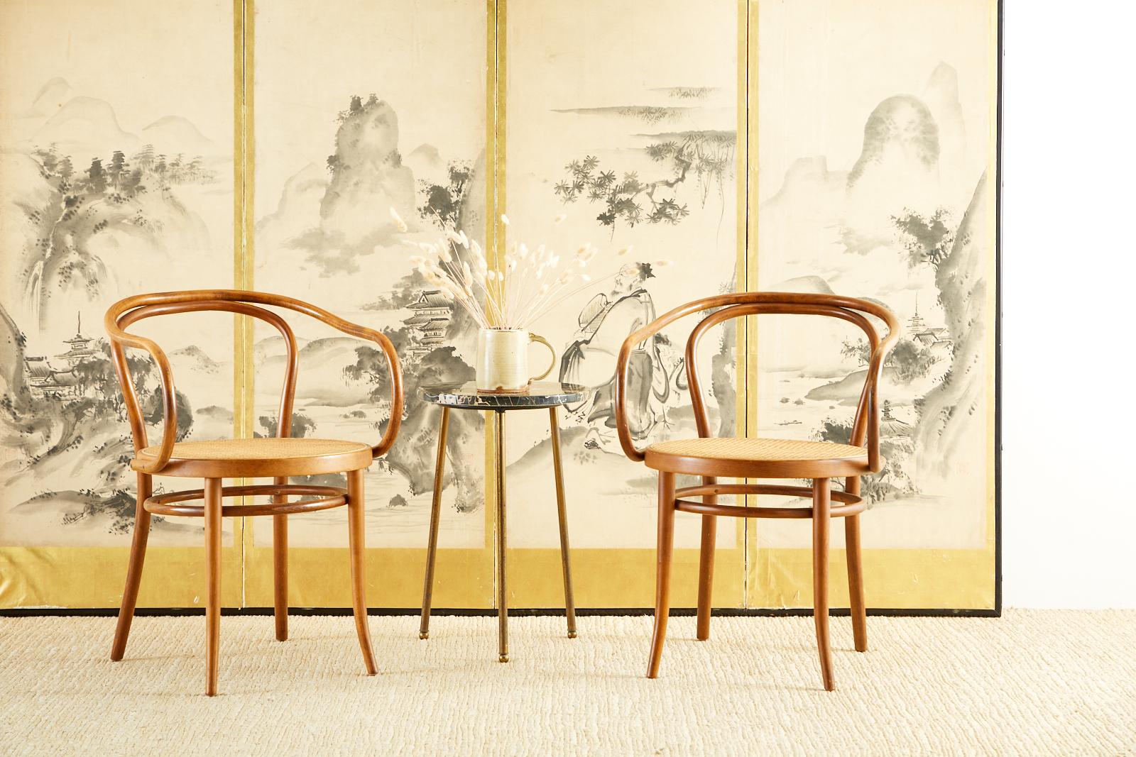 Japanese Edo Six-Panel Haboku Landscapes of Seasons For Sale 3