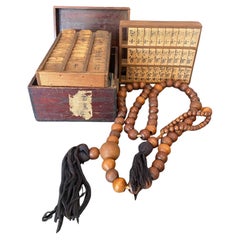 Japanese Edo Temple Shrine Buddhist Monk Juzu Prayer Beads Mala Rosary Necklace
