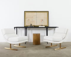 Japanese Edo Two Panel Screen Children Playing Catching Fish