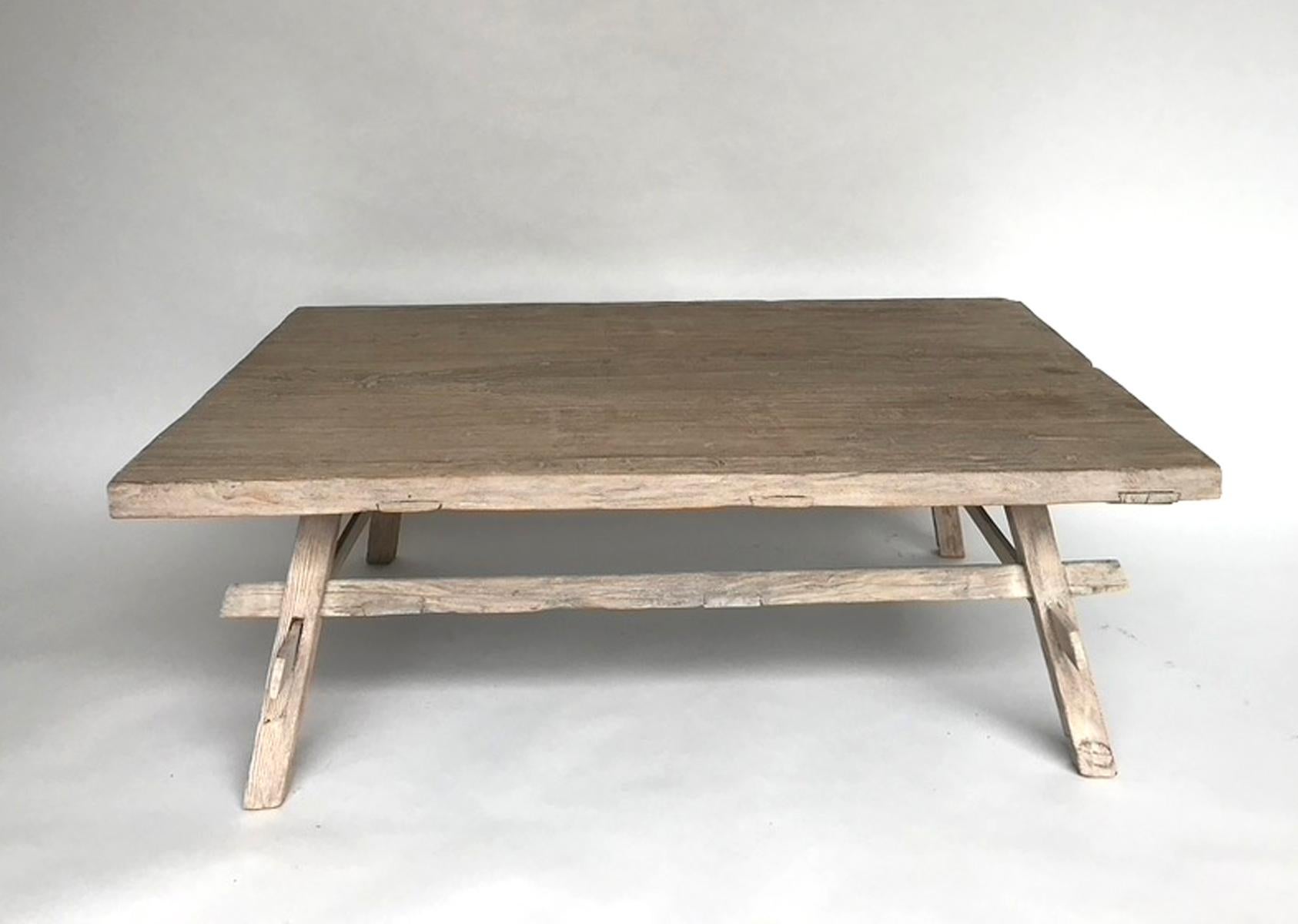 Rustic Japanese Elm Coffee or Cocktail Table