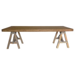 Antique Japanese Elm Wood Saw Horse Table
