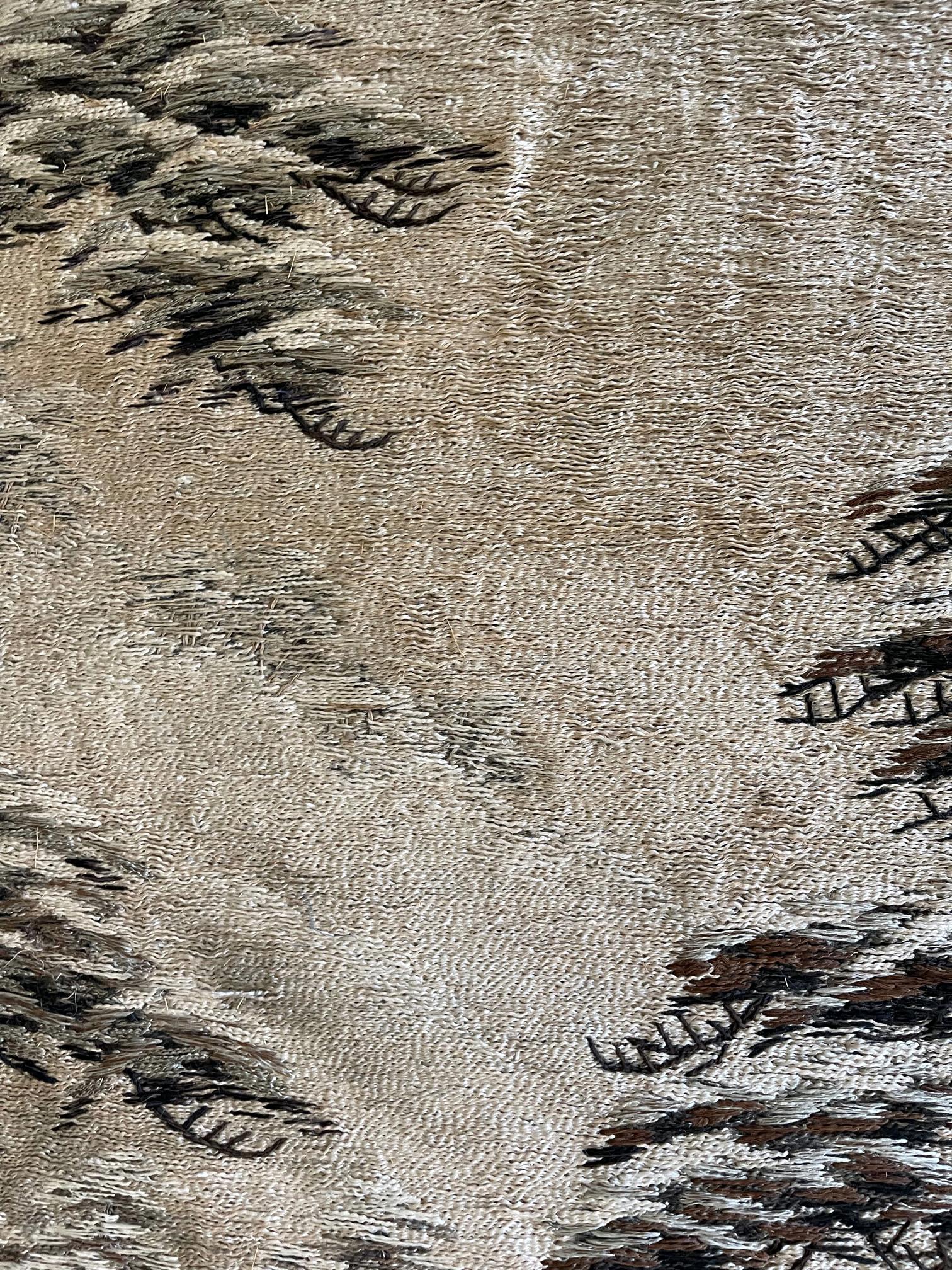 Japanese Embroidery Textile Panel Winter Lanscape 4