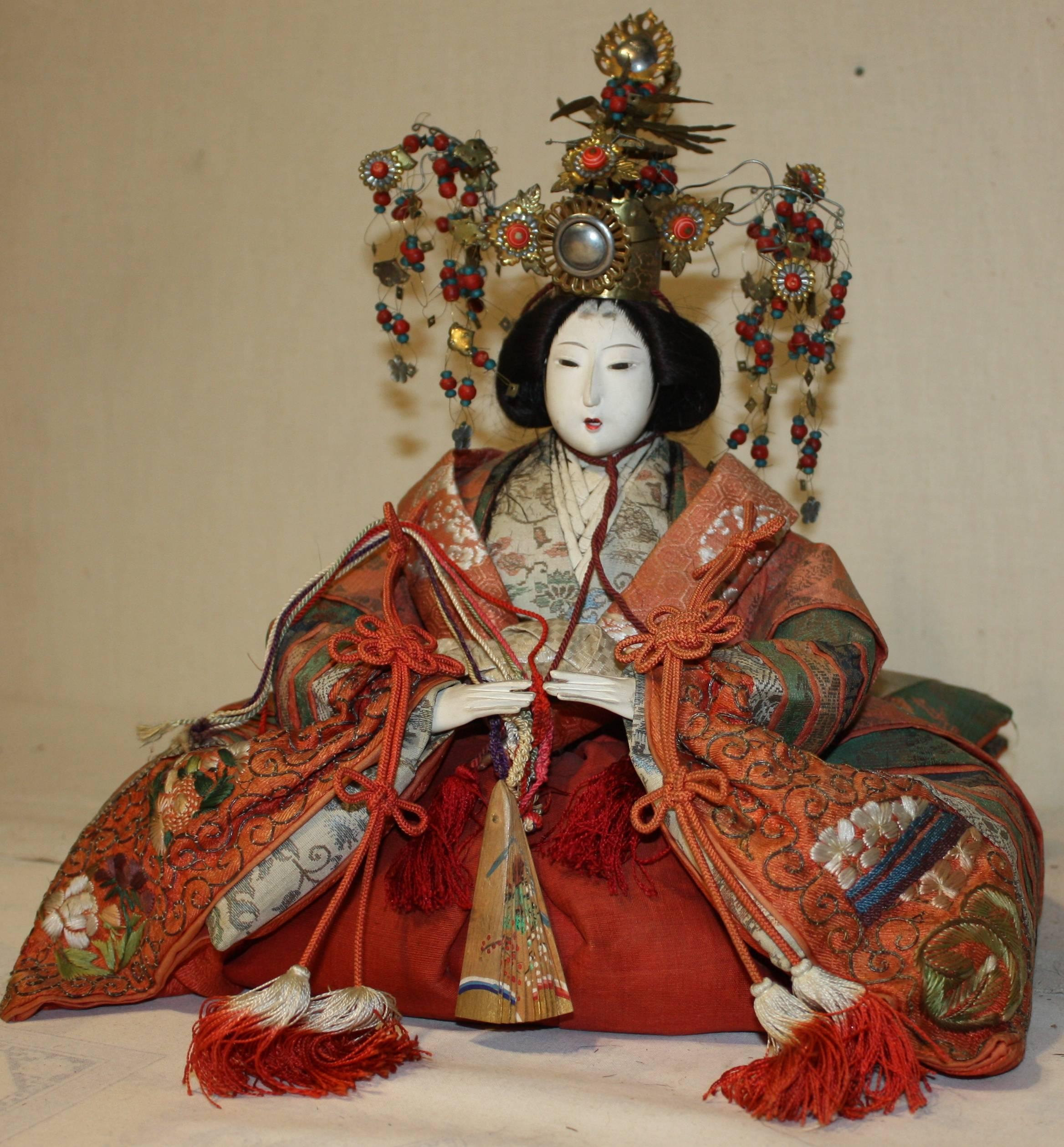 Japanese Emperor and Empress Dolls, Meiji Period 2