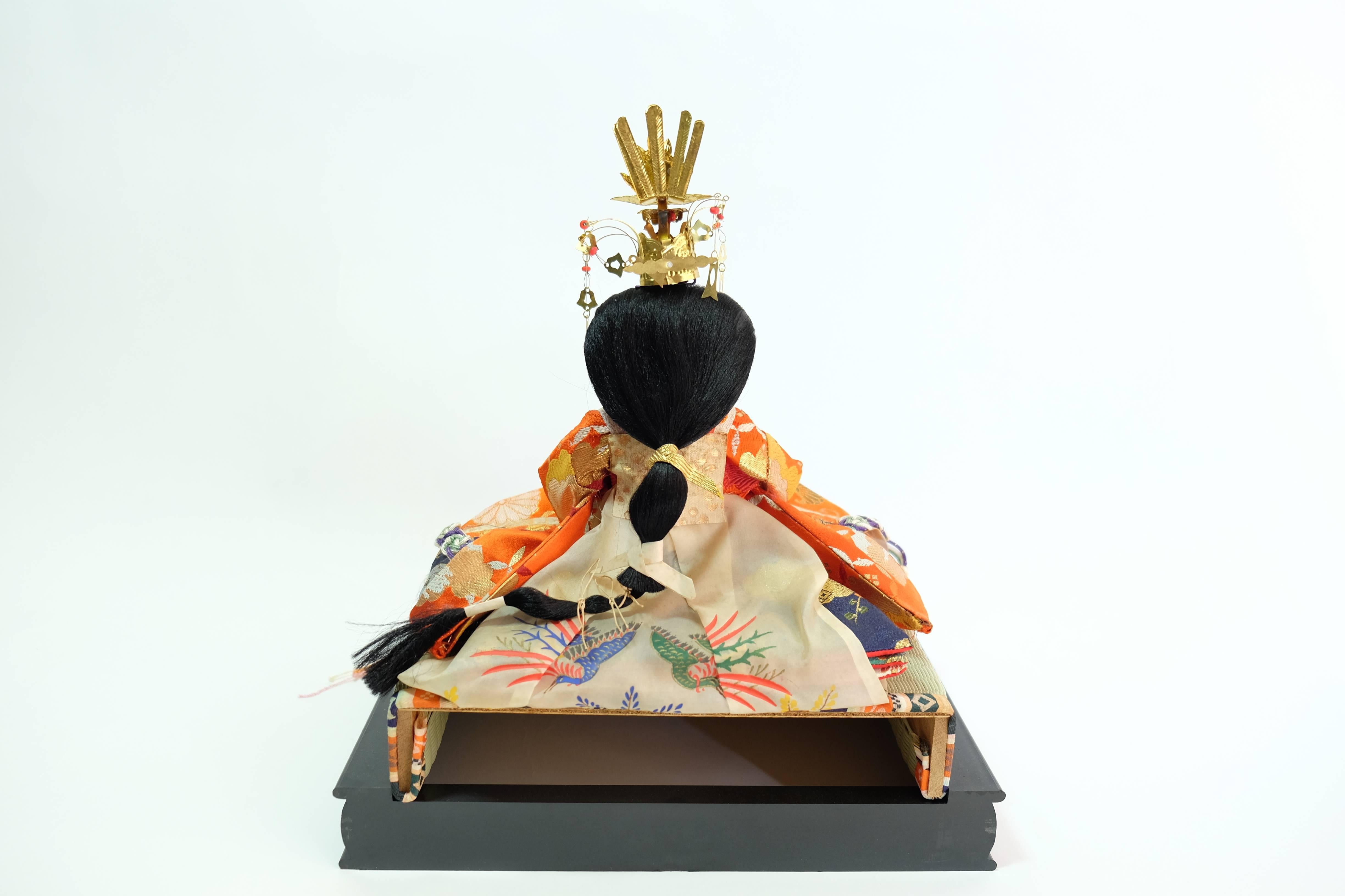20th Century Japanese Emperor and Empress Pair of Dolls for Doll's Festival Hinamatsuri 1950s For Sale