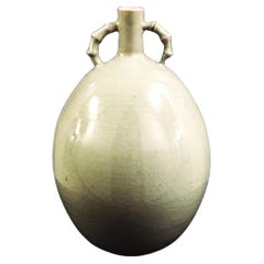 Japanese Emperor Shōwa Period Classic Oval-Shaped Vase, Ca. 1960