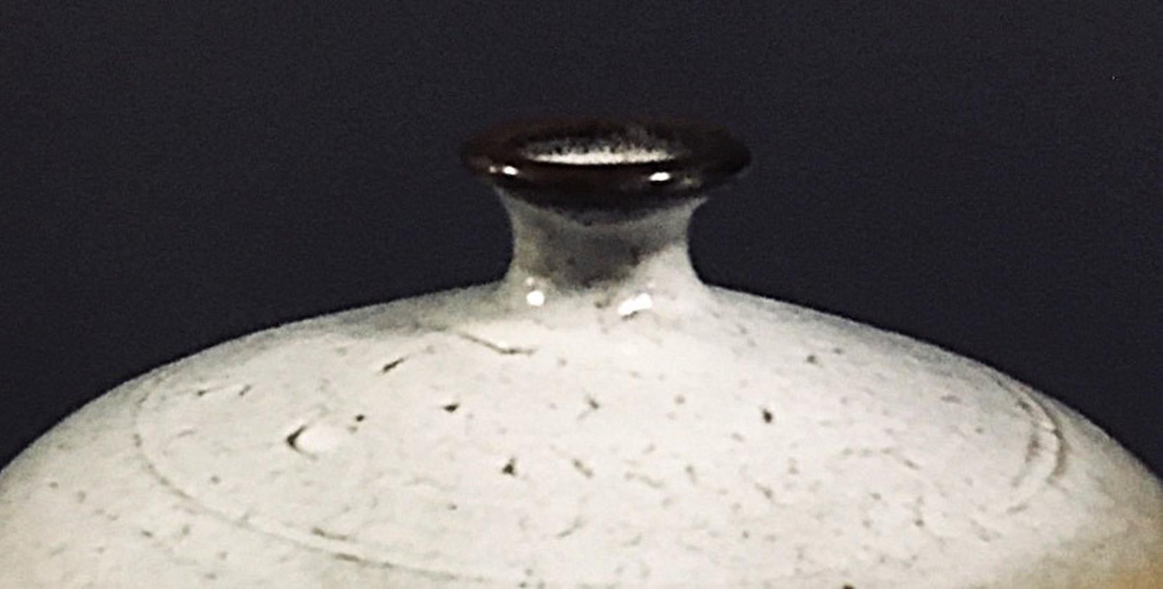 Vaso giapponese del periodo Shōwa dell'imperatore Tamba-Ware con smalto testurizzato, circa. 1970 In condizioni buone in vendita a New York, NY