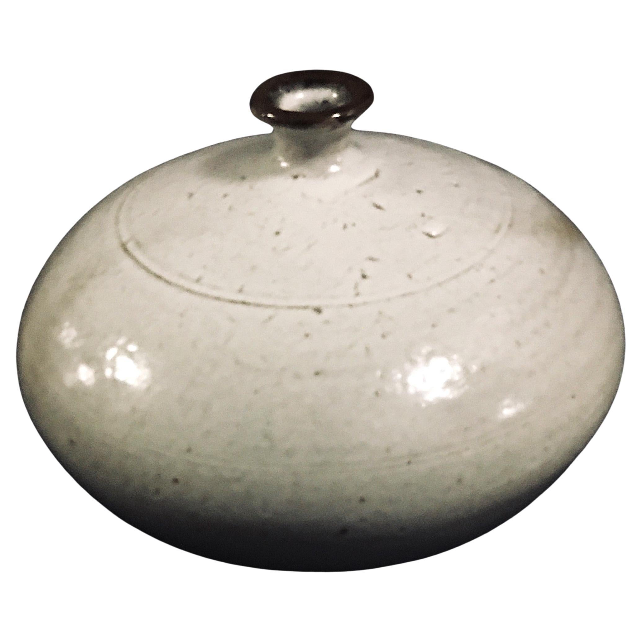 Japanese Emperor Shōwa Period Tamba-Ware Textured Glazed Vase, Ca. 1970