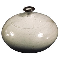 Japanese Emperor Shōwa Period Tamba-Ware Textured Glazed Vase, Ca. 1970