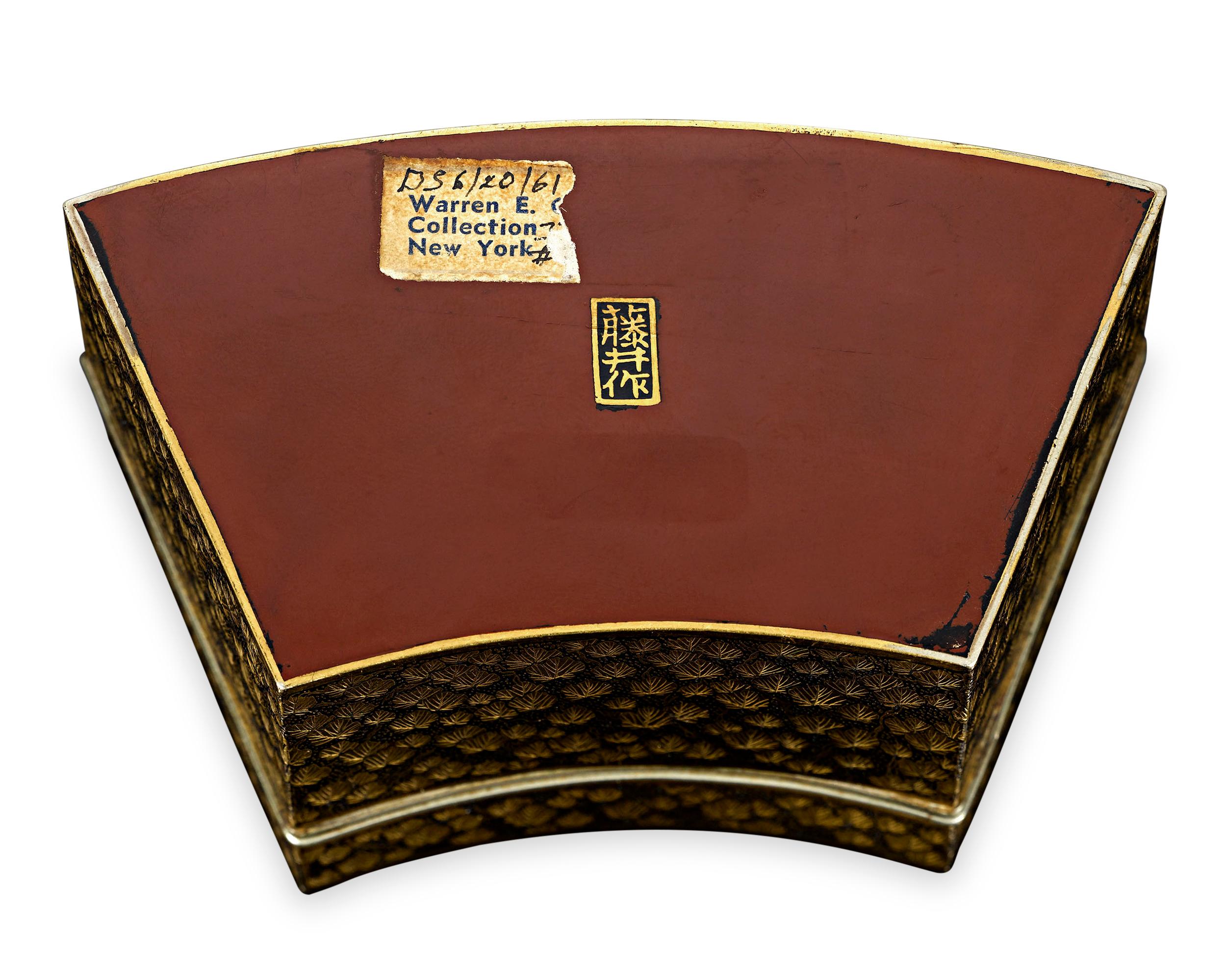 Japanese Enamel Inlay Box In Excellent Condition In New Orleans, LA