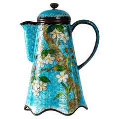 Japanese enamel teapot, late 19th century