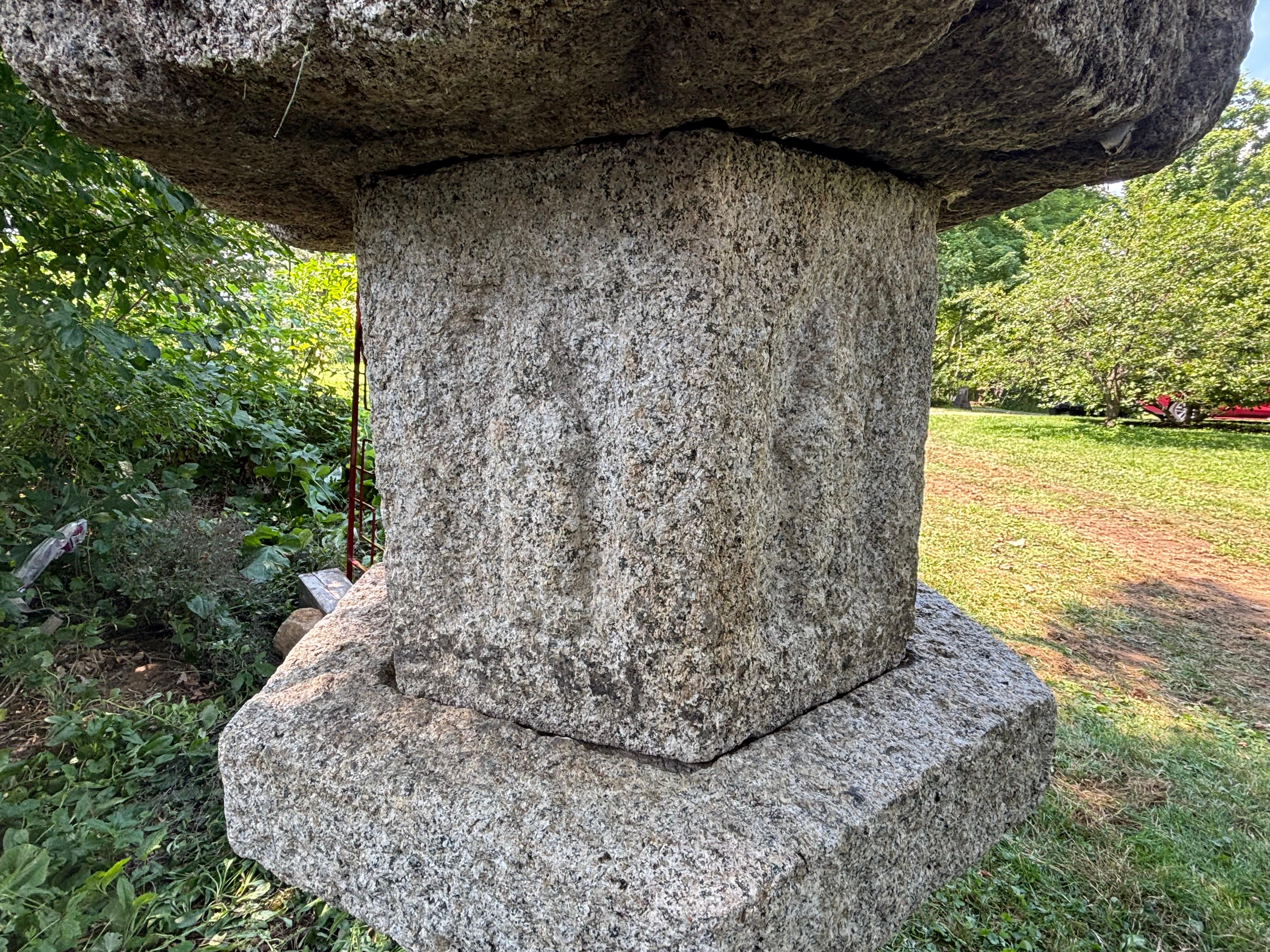 Japanese Exceptional Antique Granite Stone Buddhist Lantern For Sale 3
