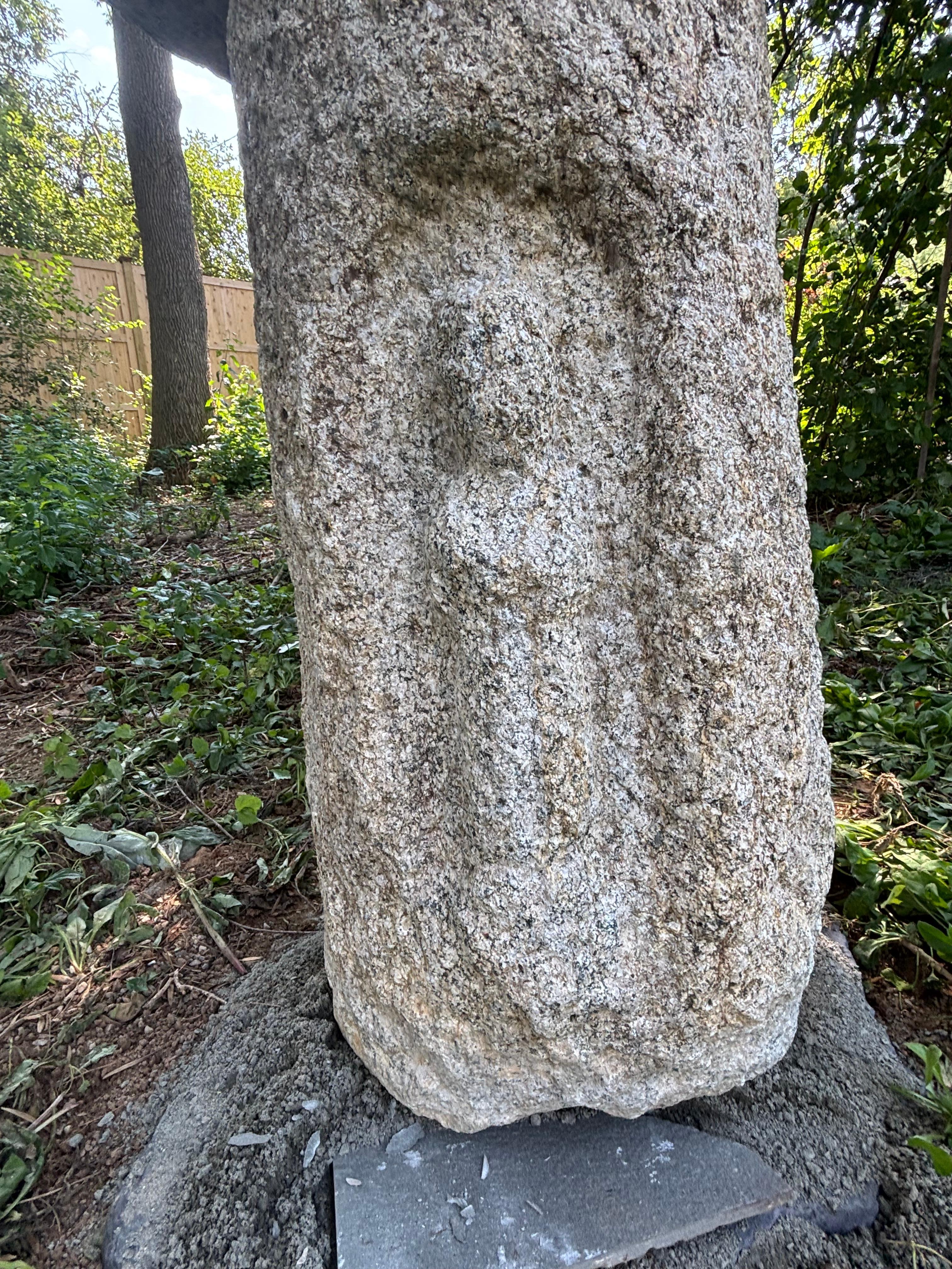 19th Century Japanese Exceptional Antique Granite Stone Buddhist Lantern For Sale