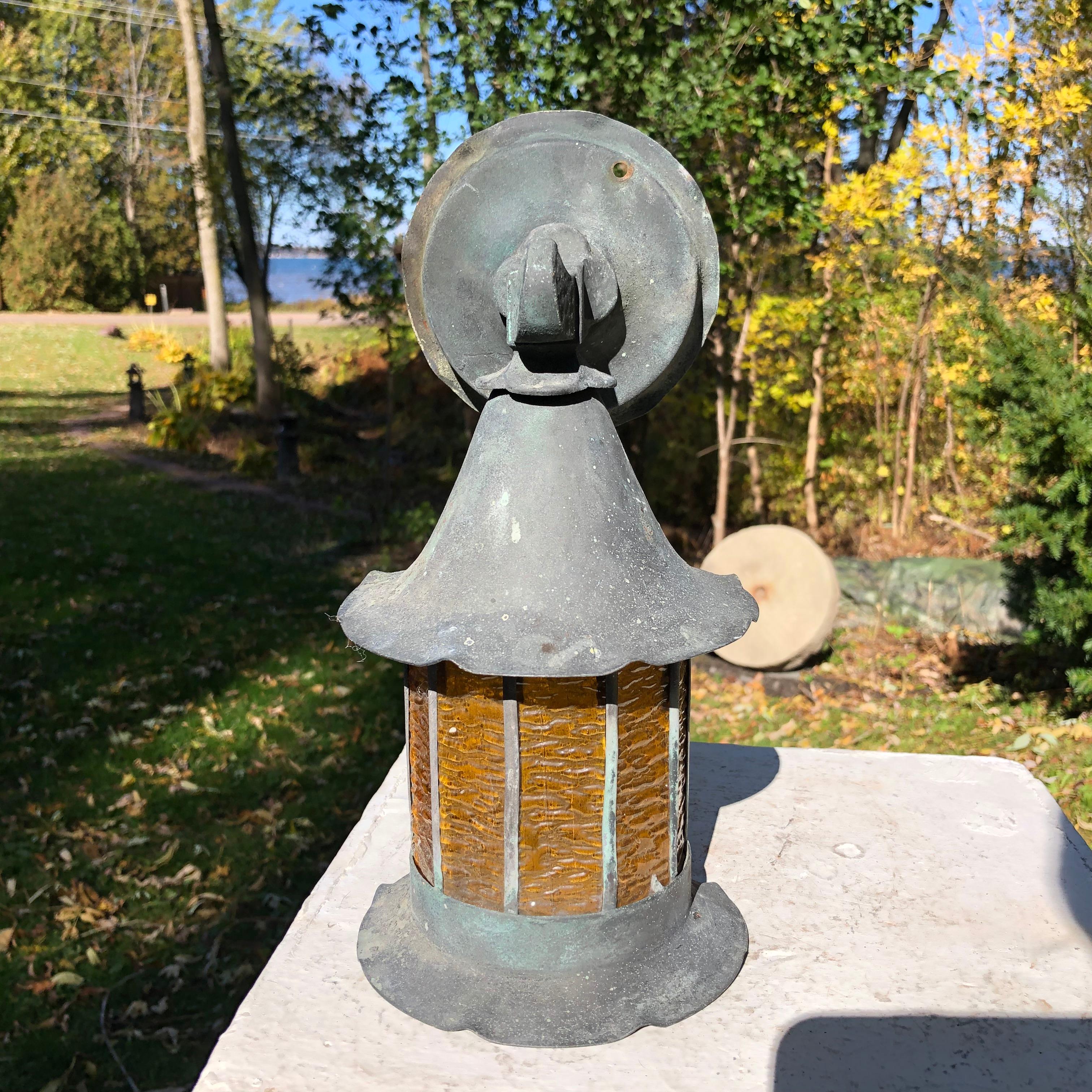 Japanese Extraordinary Pair of Antique Bronze Light Fixtures Sconces, 1920s In Good Condition In South Burlington, VT