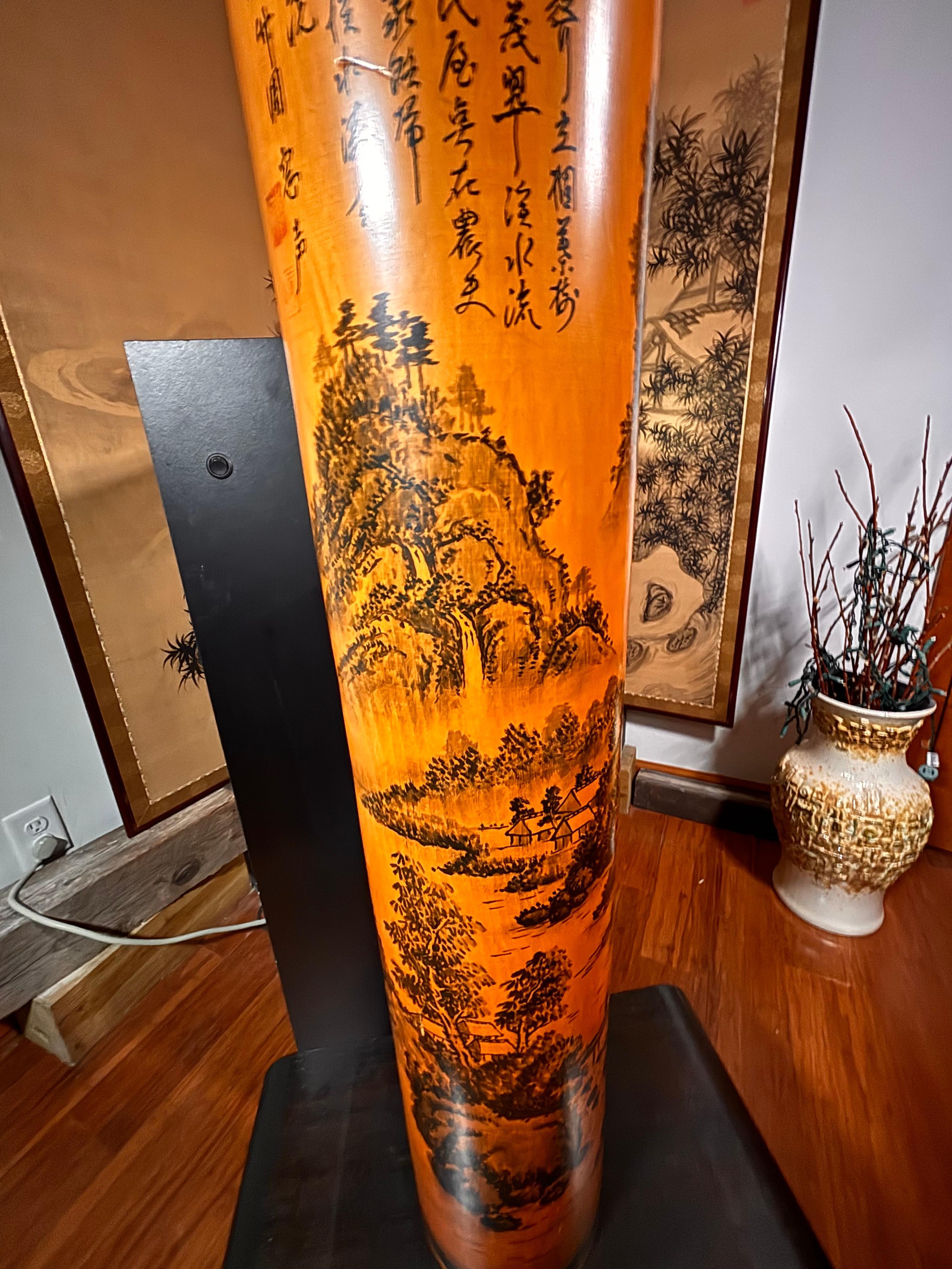 Japanische außergewöhnliche hohe 44 Zoll Kokeshi-Puppe, signiert (20. Jahrhundert) im Angebot