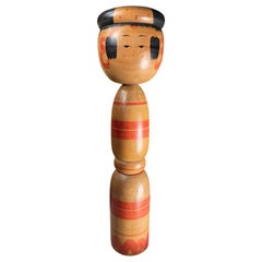 Retro Japanese Extraordinary Tall 26 Inch Kokeshi Doll 