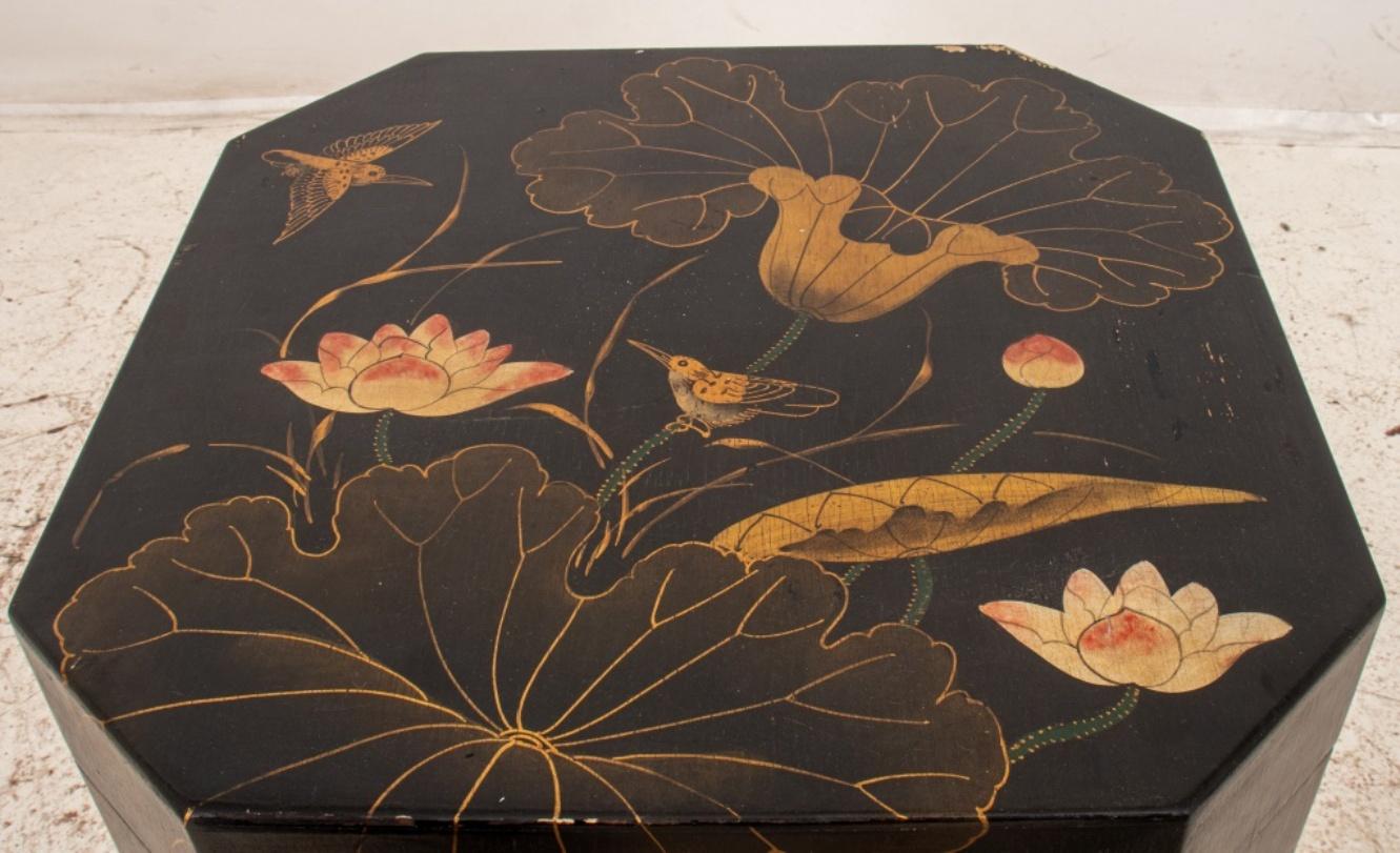 Japanese Faux Lacquer Storage Box In Good Condition For Sale In New York, NY