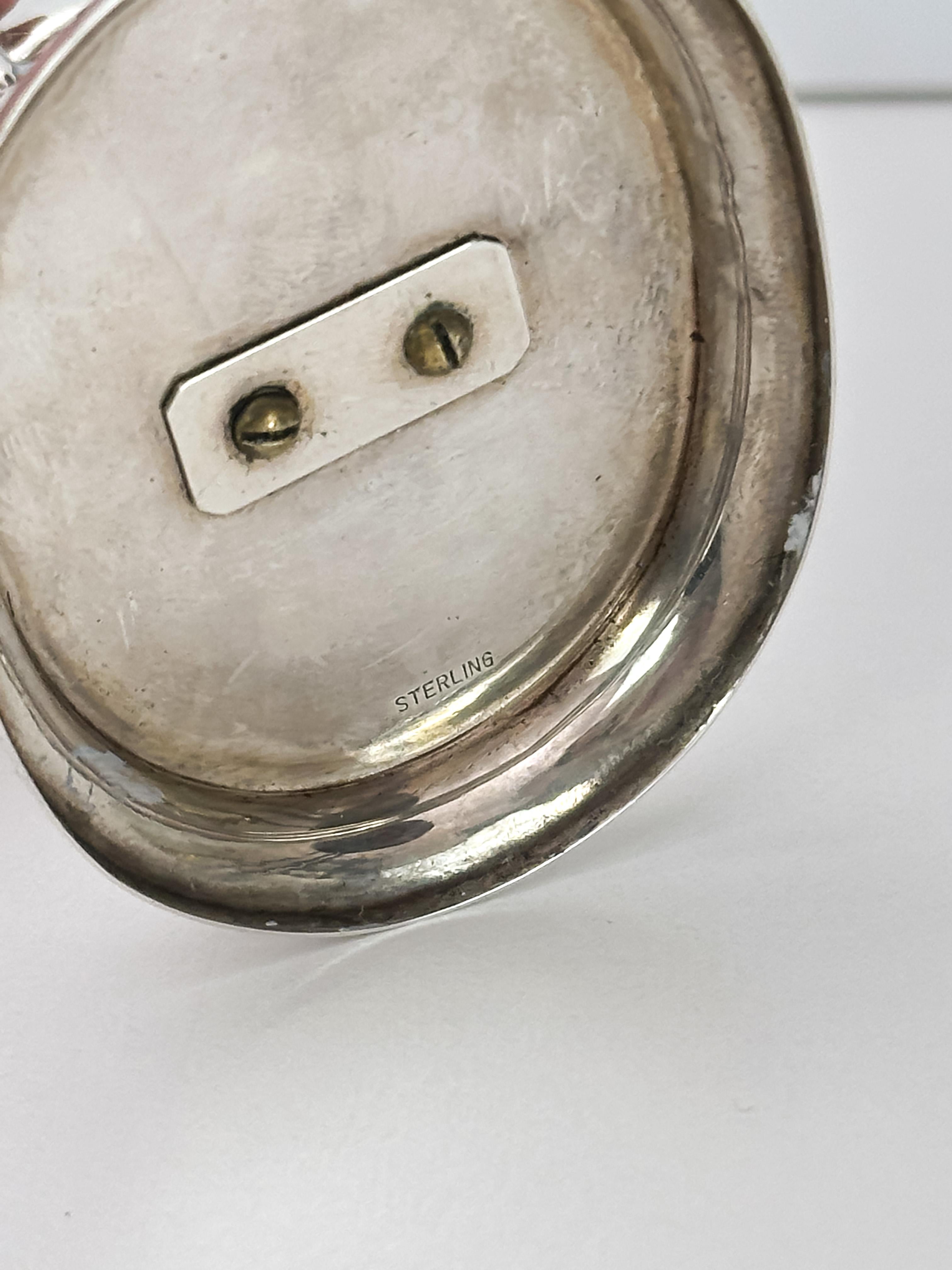 Salt and Pepper Set, Sterling Silver, Japanese Figural Man c.1950s 2