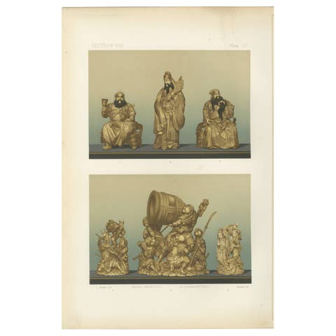 Japanese Figurines Depicting Warriors, Deities and Everyday Scenes in Art, 1884