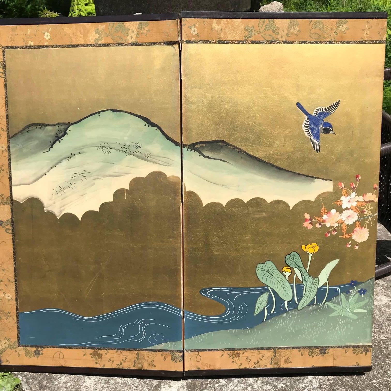 Japanese Fine Antique Blue and Gold 