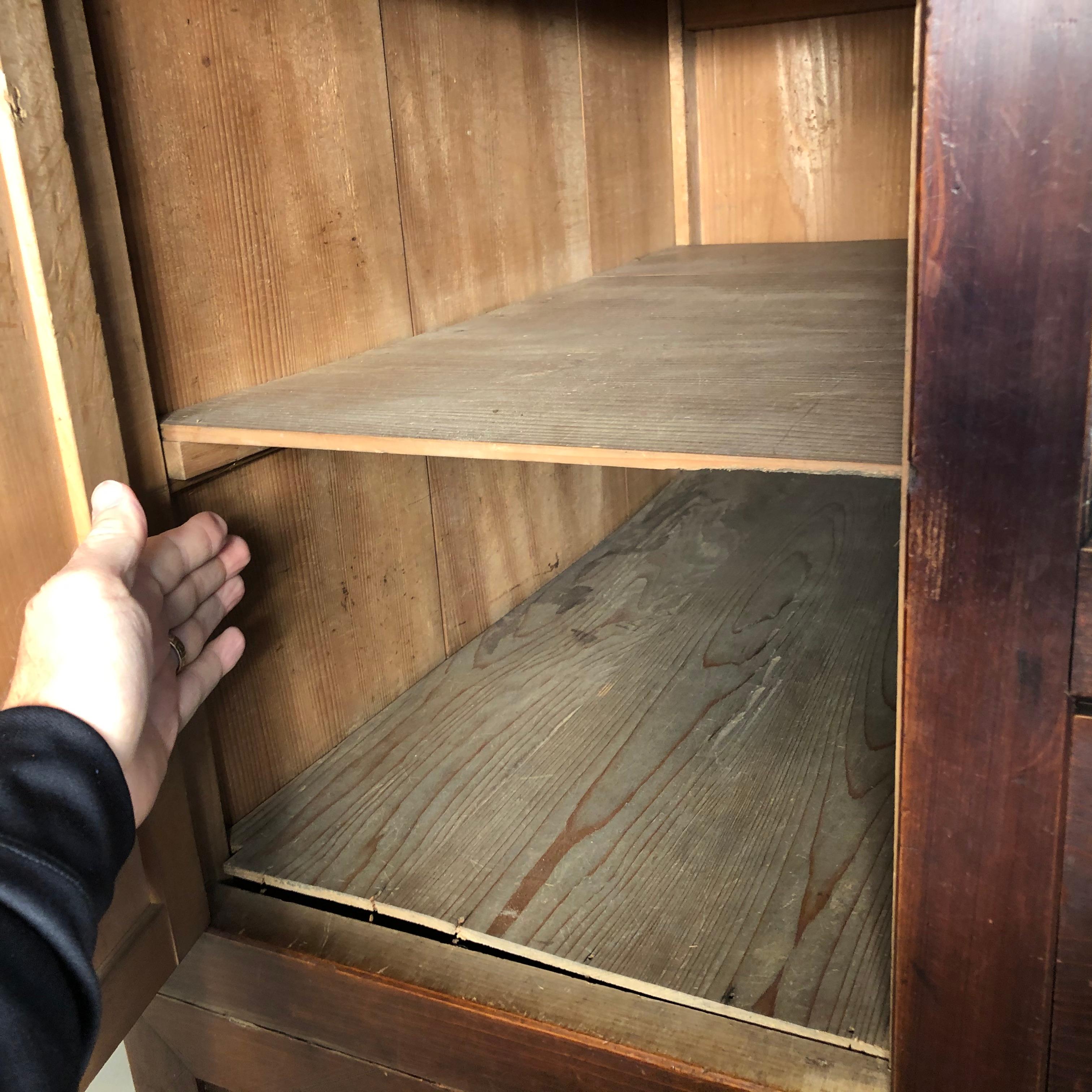 Japanese Fine Antique Cabinet Step Tansu, Meiji Period, 1870s-1890s, Fab Storage In Good Condition In South Burlington, VT