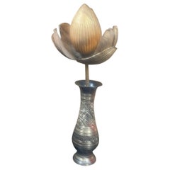 Japanese Fine Antique Gilt Lotus Bud Flower, Edo Period 19th Century