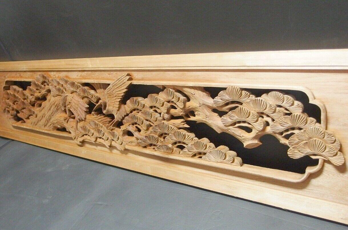 Japan, a fine hand-carved wooden screen 