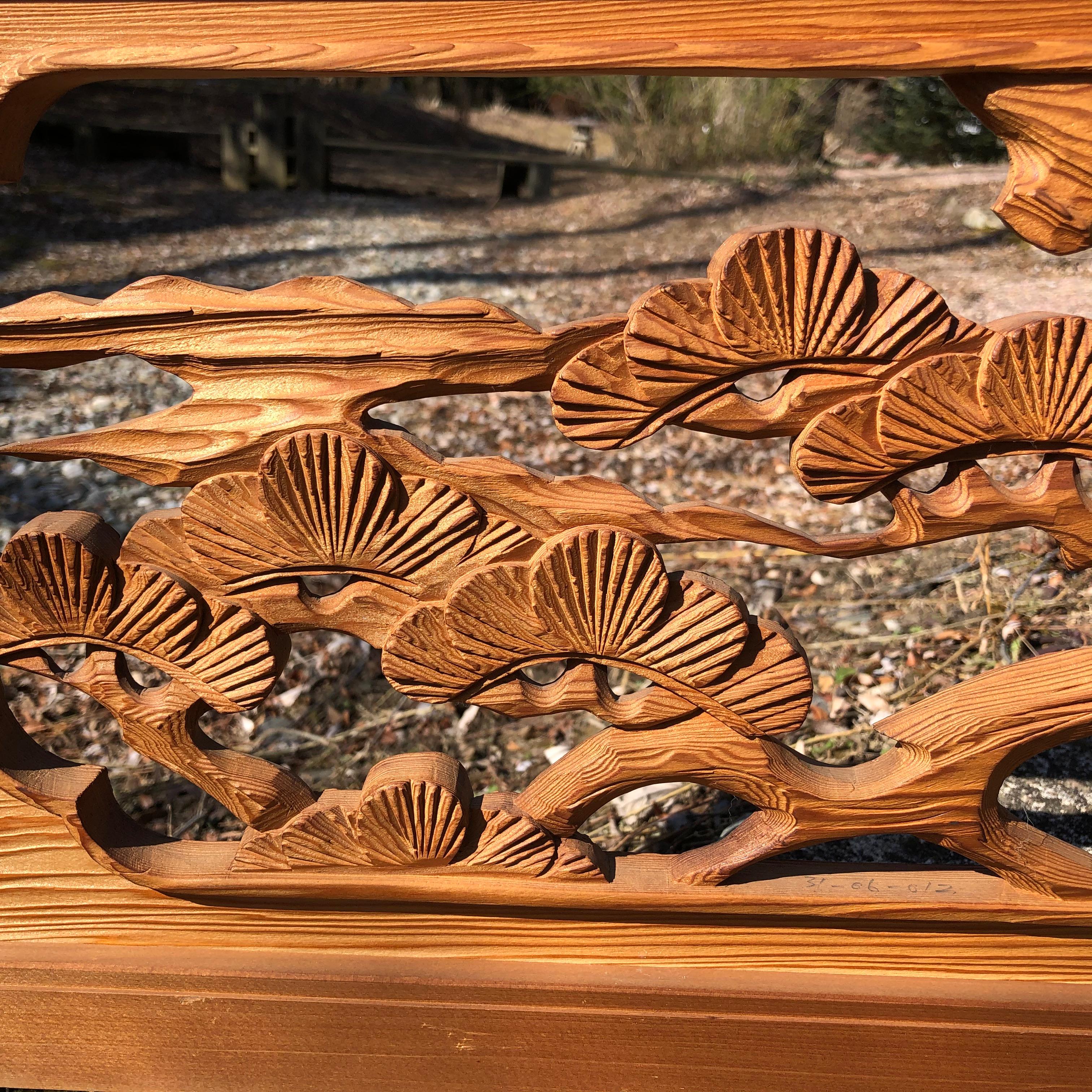 Wood Japanese Fine Antique Hand Carved 