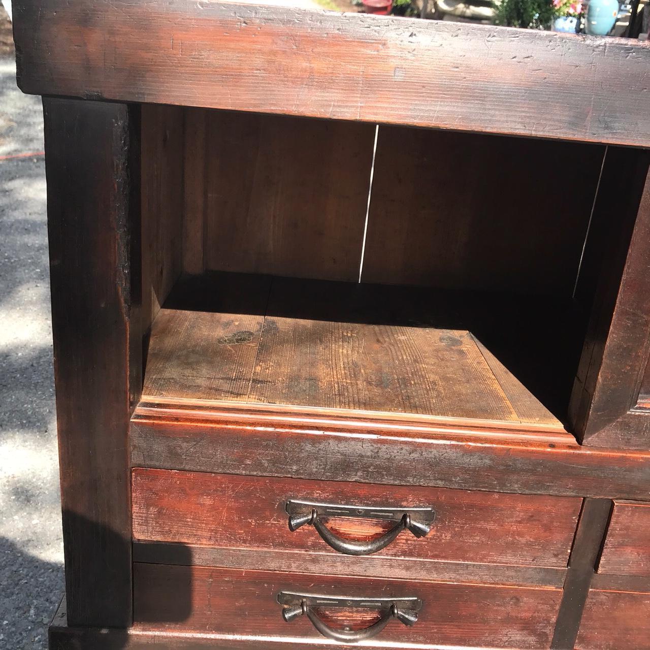 Japanese Fine Antique Wood Tansu Cabinet 4