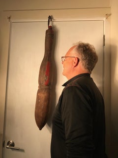 Japanese Fine Antique Ladies' "Calligraphy Brush" Shop Sign, Carved