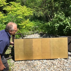 Japanese Fine Antique Rich Gold Leaf Screen, Perfect for Small Spaces, 100 Years