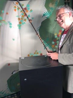 Japanese Fine Antique Samurai Horse Riding Crop, Mother Pearl, Bronze Finishes