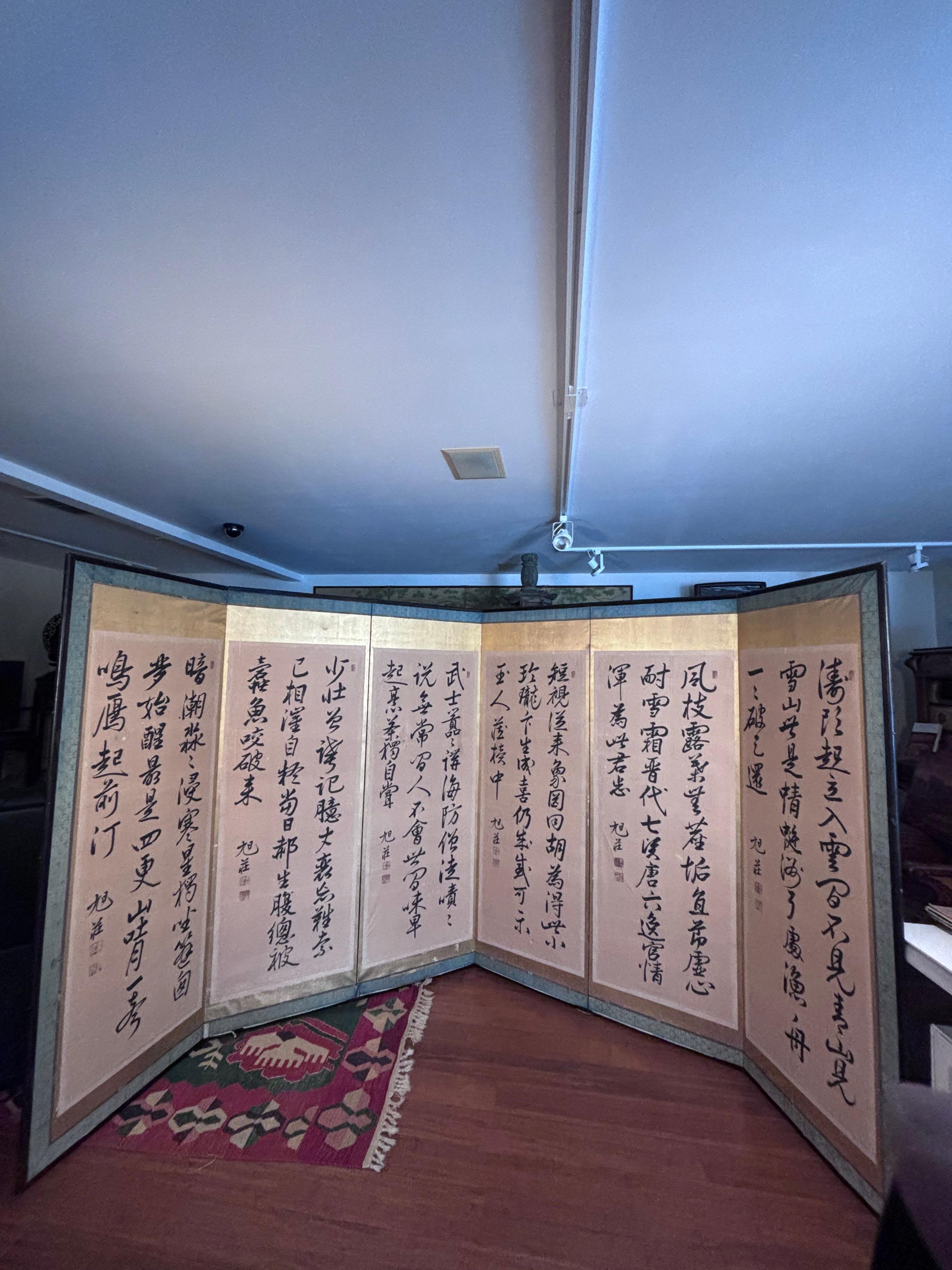 Japanese Fine Antique Screen Hand Painted 