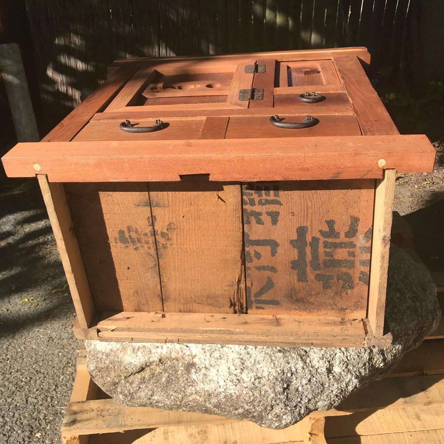 Japanese Lovely Antique Small Wood Tansu Cabinet Kodansu all original Rare Size 4