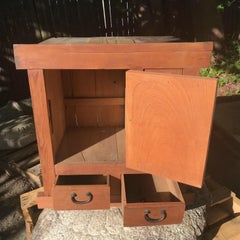 Japanese Lovely Antique Small Wood Tansu Cabinet Kodansu all original Rare Size