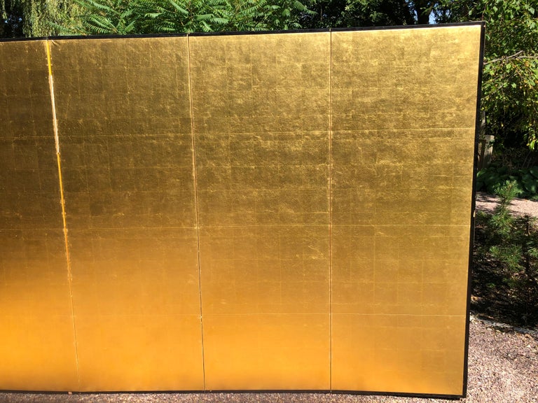 Japanese Fine Antique Stunning Gold Leaf Screen at 1stDibs