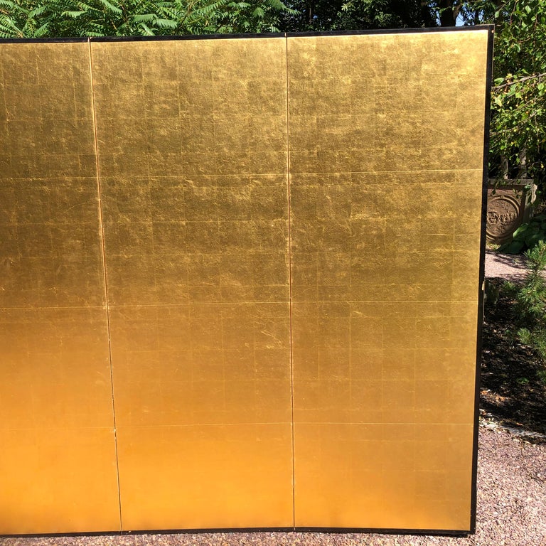 Japanese Fine Antique Stunning Gold Leaf Screen at 1stDibs