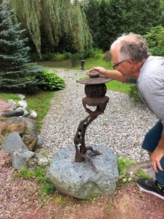 Japanese Fine Antique "Tree" Tea Garden Lantern, Natural & Early Form