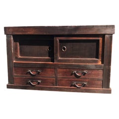 Japanese Fine Antique Wood Tansu Cabinet